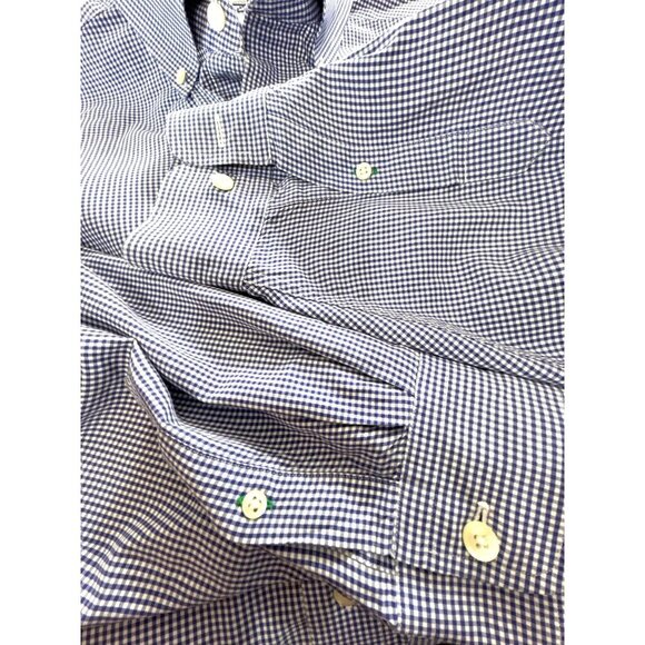 Tommy Hilfiger Mens Shirt Button Down Blue Checked Size 16/33 - Picture 5 of 6